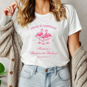 Eindfeestje Flamingo Bruidsmeisjes T-shirt