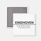 Eindhoven Coordinaten - Eindhoven Coordinates Magneet (Voorkant / Achterkant)