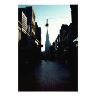 Eindhoven street & Catharinakerk, Nederland Foto Afdruk