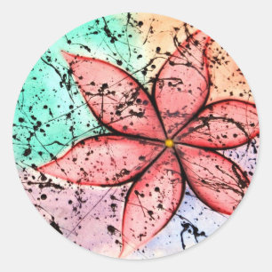 eindibloem ronde sticker