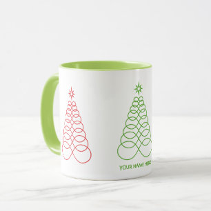 Eindige kerstboom met liefde - Aangepast Mok
