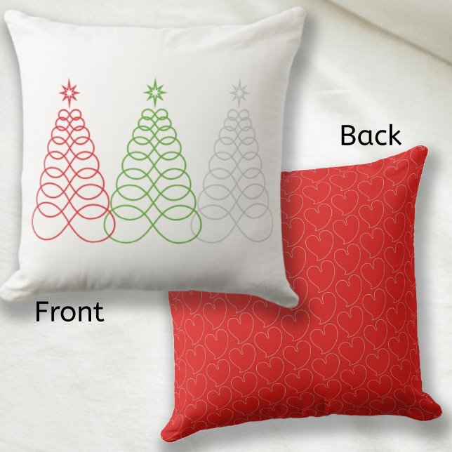 Eindige kerstboom met liefde - MultiColor - RedB Kussen (Enjoy with this Christmas touch!)