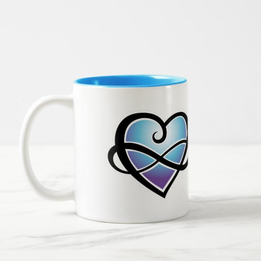 Eindige liefde tweekleurige koffiemok (Links)