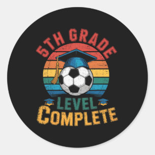 Eindklas 5e leerjaar Voetbal Jongen Meisje Laatste Ronde Sticker