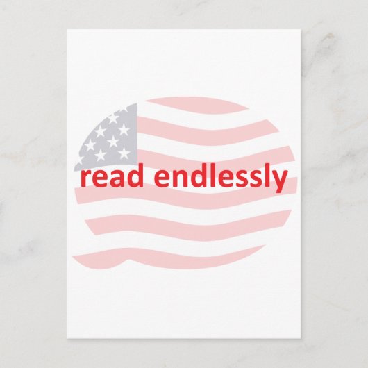 Eindloos lezen briefkaart (Voorkant)