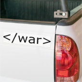 Eindoorlog html - Zwart-wit Bumpersticker (Op Truck)