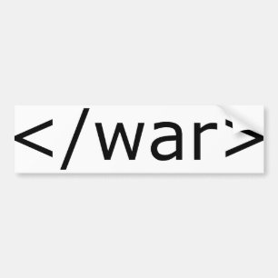 Eindoorlog html - Zwart-wit Bumpersticker