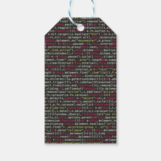 Eindpatroon van ontwikkelaar cadeaulabel (Voorkant)