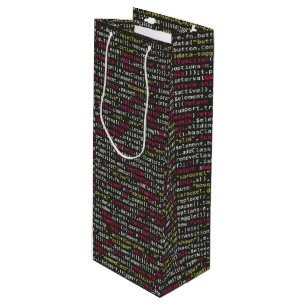 Eindpatroon van ontwikkelaar wijn cadeautas