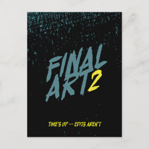 Eindresultaat Kunst 2 - Vintage filmposterparodie Briefkaart