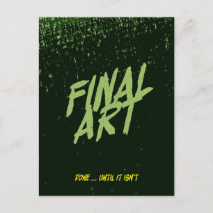 Eindresultaat - Vintage filmposterparodie Briefkaart