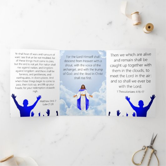 Eindtijd Trifold Letter Fold Kaart (Binnen)