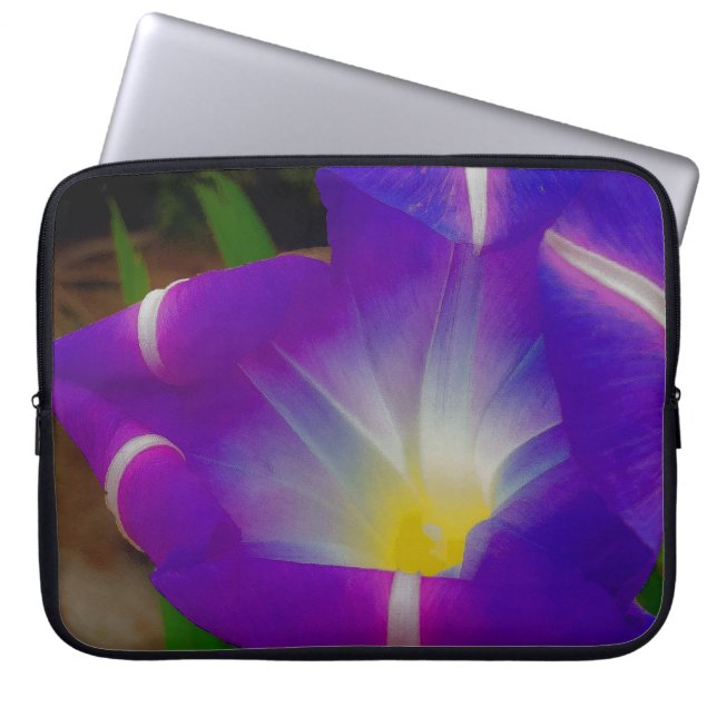 Eindtijd voor ochtendgloren laptop sleeve (Voorkant)