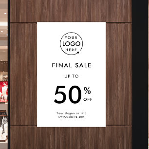 Eindverkoop   Korting op zakelijke Logo Poster