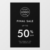 Eindverkoop | Zakelijke gebeurteniswinkelkorting z Raamsticker (Vel)