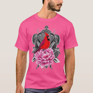 Eindvogel met pioenenkleur Indiana State Tattoo A T-shirt