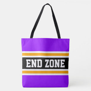 EINDZONE Vet Heldere Paarse Oranje Zwarte Strepen Draagtas