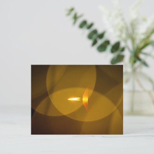 Eine brennende Kerze Briefkaart (Staand voorkant)