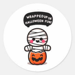 Eine Mummie in einem Kürbis  Ronde Sticker