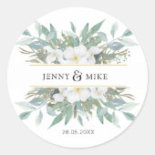 Einfache, elegante Eukalyptus Ronde Sticker (Voorkant)