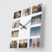 Einfache Foto Wanduhr Vorlage Vierkante Klok (Hoek)