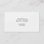 Einfache Minimalist Schwarz Moderne berufliche Visitekaartje (Achterkant)