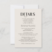 Einfache Moderne Wedding Detail RSVP Karte (Voorkant)