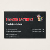 Einhorn Apotheke Visitenkarten  (Dos)