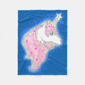Einhorn rosa fleece deken