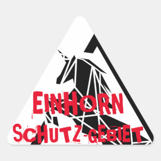 EINHORN SCHUTZGEBIET DRIEHOEK STICKER