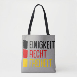 Einigkeit Recht Freiheit Bag, Duitse Motto Tote Bag