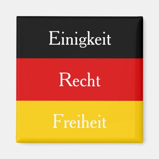 Einigkeit Recht Freiheit Duits Magneet (Voorkant)