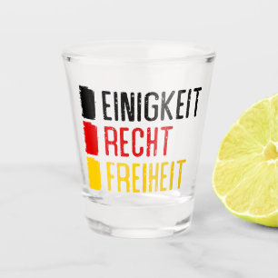 Einigkeit Recht Freiheit, Duitse Motto Shot Glas