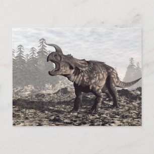 Einiosaurus dinosaur - 3D rendering Briefkaart