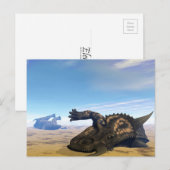 Einiosaurus dinosaurus dood briefkaart (Voorkant / Achterkant)