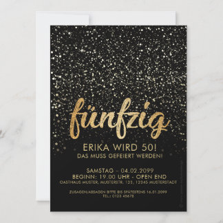 Einladung 50. Geburtstag "Party-Deko" Aankondiging