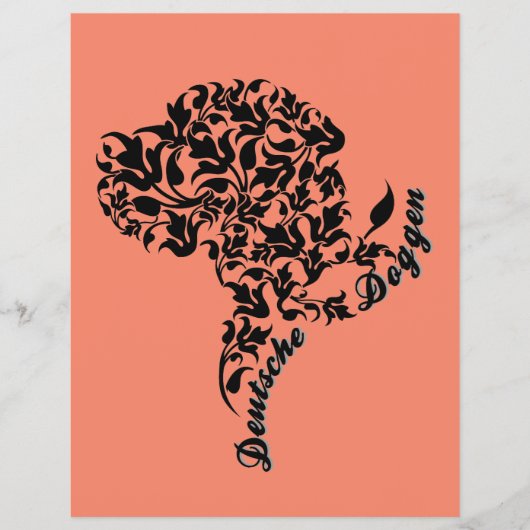 Einladung Flyer Deutsche Doggen Illustration (Voorkant)