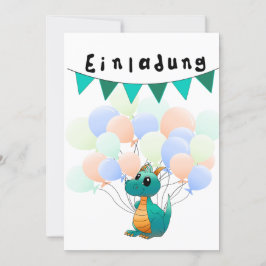 Einladung Kindergeburtstag Drache Kaart
