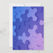 Einladung mit 3 D Effekt Puzzle  Kaart (Voorkant)