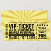 Einladungen zum 40. Geburtstag (“VIP”) Kaart (Voorkant / Achterkant)