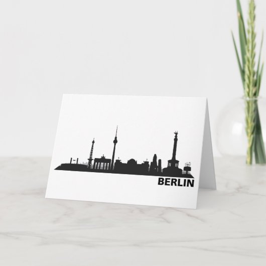 Einladungskarte mit Berlin Skyline. Kaart (Voorkant)