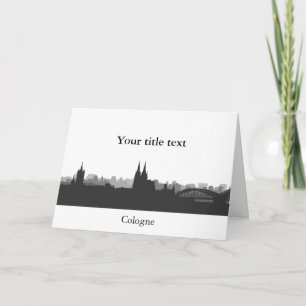 Einladungskarte mit Köln Skyline Kaart