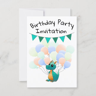Einladungskarten Drache Kindergeburtstag Kaart