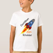 Einschulung - Countdown Schulstart 2026 - Rakete | T-shirt (Voorkant)