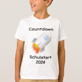 Einschulung - Countdown Schulstart - Rakete 2 | T-shirt (Voorkant)