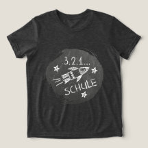 Einschulung - Schulanfang - Rakete auf Tafel |