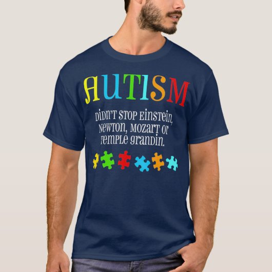 Einstein Autism Awareness Autistic Autism Moms T-shirt (Voorkant)