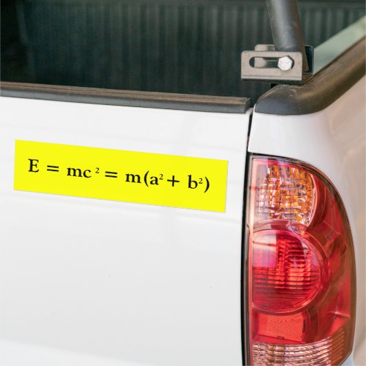 Einstein en Pythagoras Bumpersticker (Op Truck)