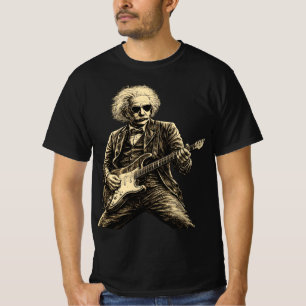 Einstein Gitaar spelend Vintage , Grappige Nerd Mu T-shirt