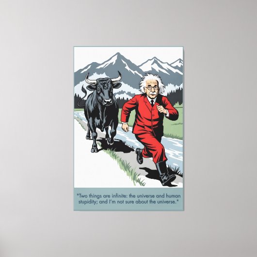 Einstein quote poster canvas print (Voorkant)